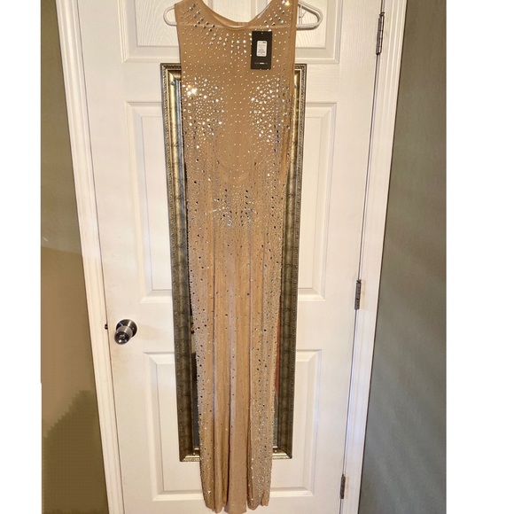 NEW Studded Maxi Mesh Dress - Picture 2 of 6